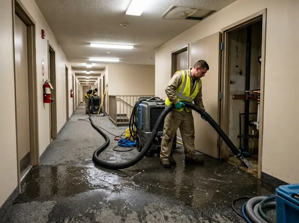 multi-unit-apartment-hallway-f-005 — frequently asked questions, Emergency Burst Pipe Water Extraction & Removal in Whitesto…